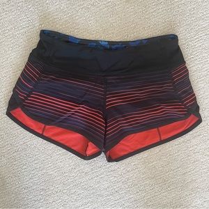 Lululemon 2.5” Speed Up Shorts, Multicolor striped, size 2